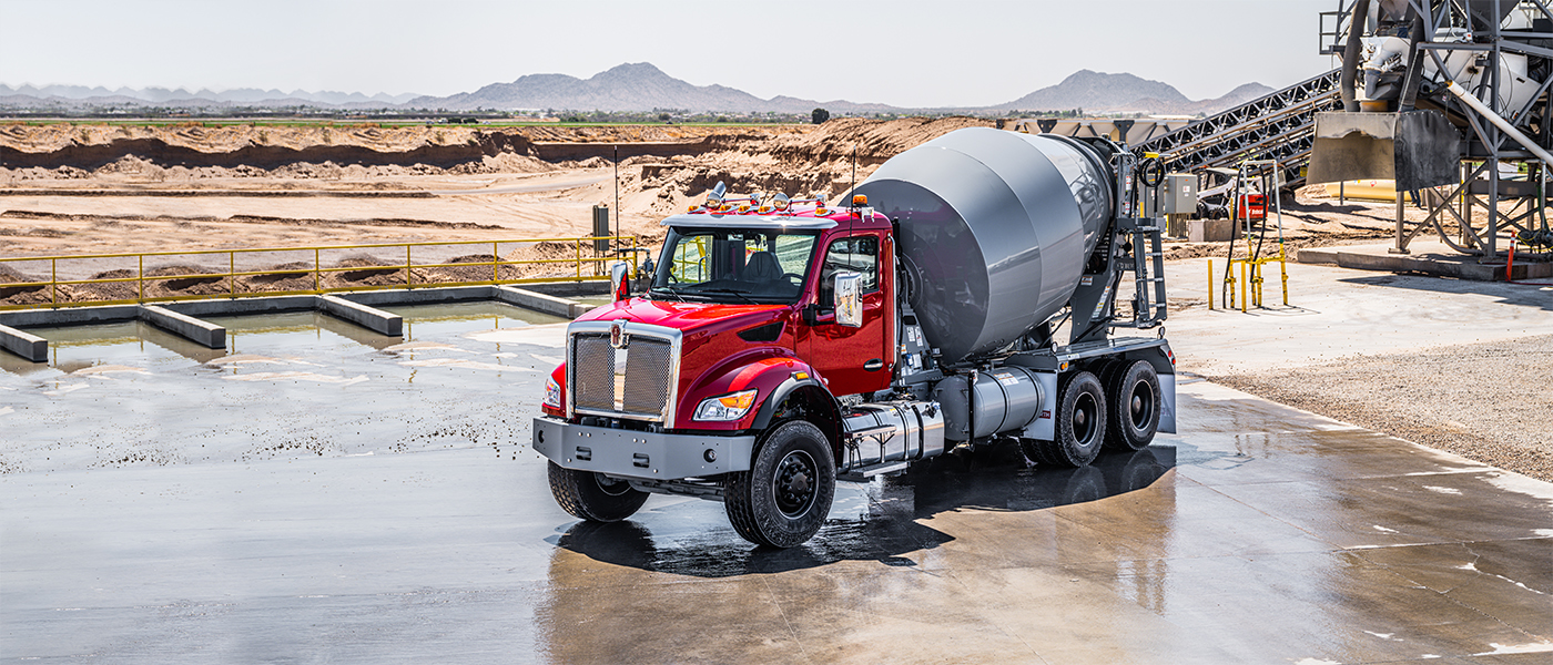 Kenworth T480V truck with mixer body.